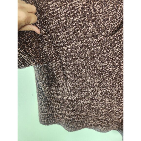 Marine Layer Women's Sz. L Plum Multi V Neck Sweater - Picture 3 of 7